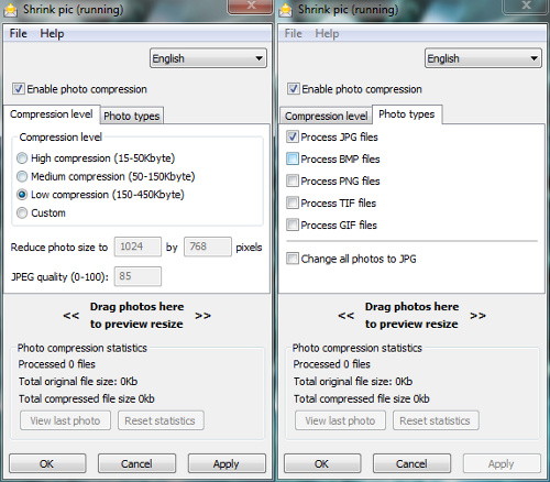Shrink Pic - Compress photos on the fly