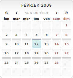 calendrier javascript