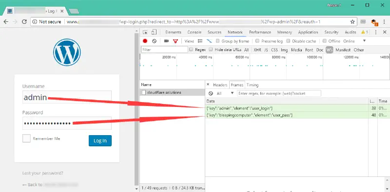 Wordpress Key logger